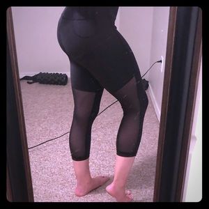 Lululemon Black Leggings Mesh Cutouts